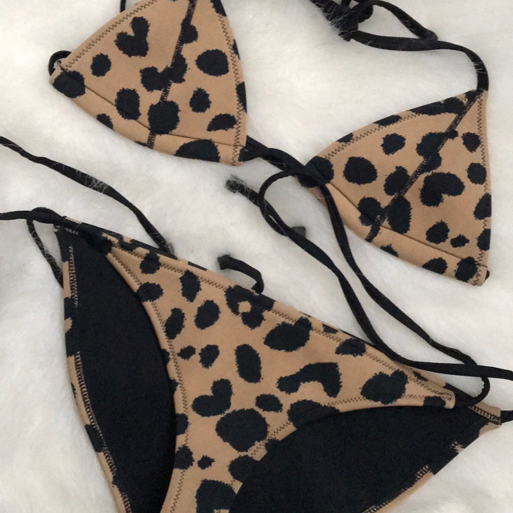 Leopard triangle bikini